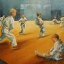 La classe de judo [Huile sur toile - 73 x 54]