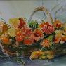 Panier de fleurs [Aquarelle - 30 x 40]